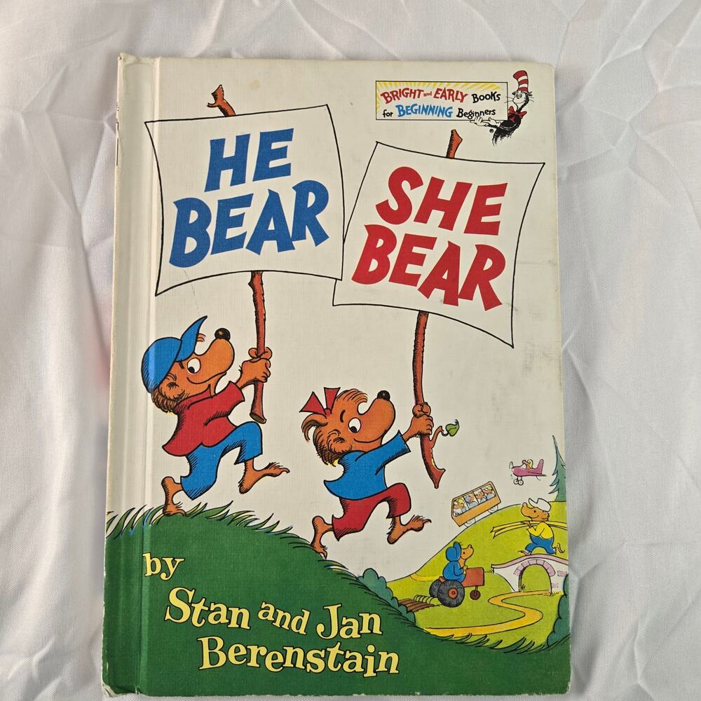 He Bear She Bear by Stan & Jan Berenstain Vintage 1974 HC Beginner Book